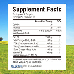 Innate Vitality Omega-3 softgel pour illustrating easy daily dosing.