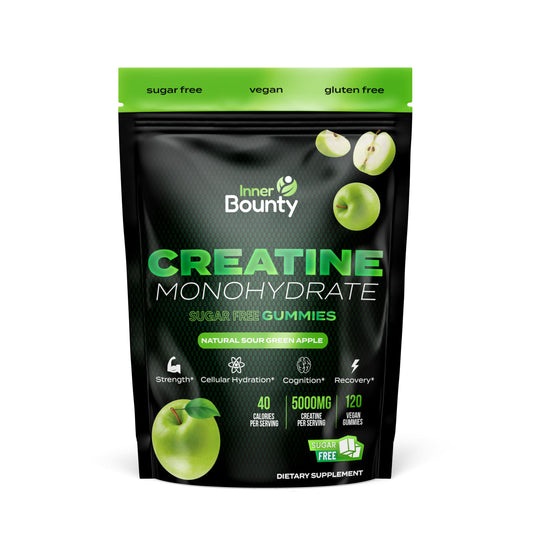 Inner Bounty sugar-free creatine gummies per 4-gummy serving for workouts
