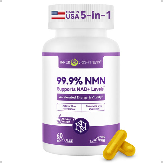 Inner Brightness NMN 500mg bottle front view showing brand and premium formula