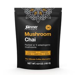 Inner Elevate Mushroom Chai bottle ready for daily focus ritual.