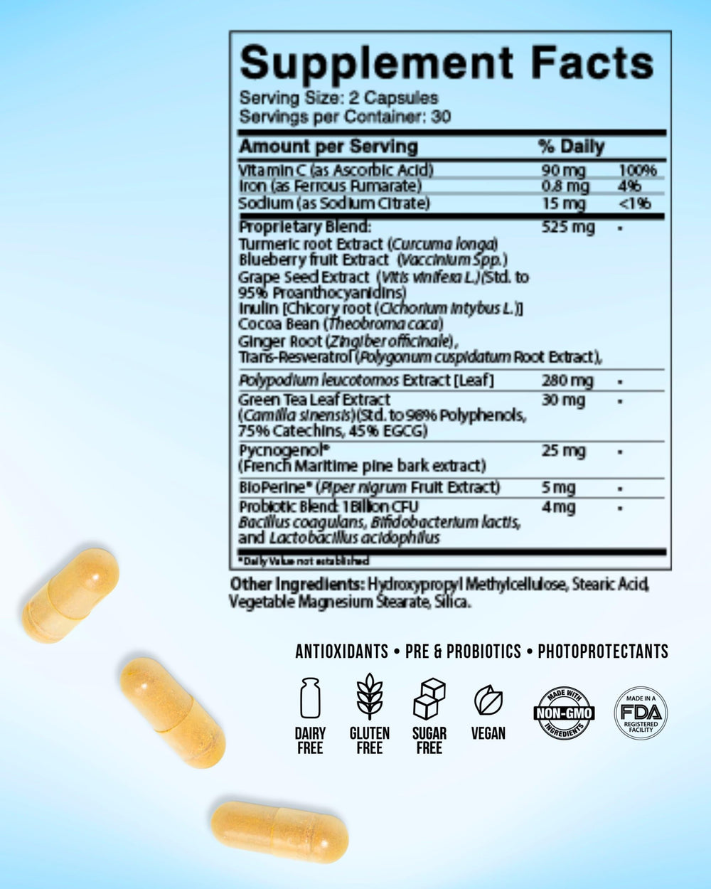 Inner Glow Prebiotics Probiotics image illustrating gut-skin harmony support.