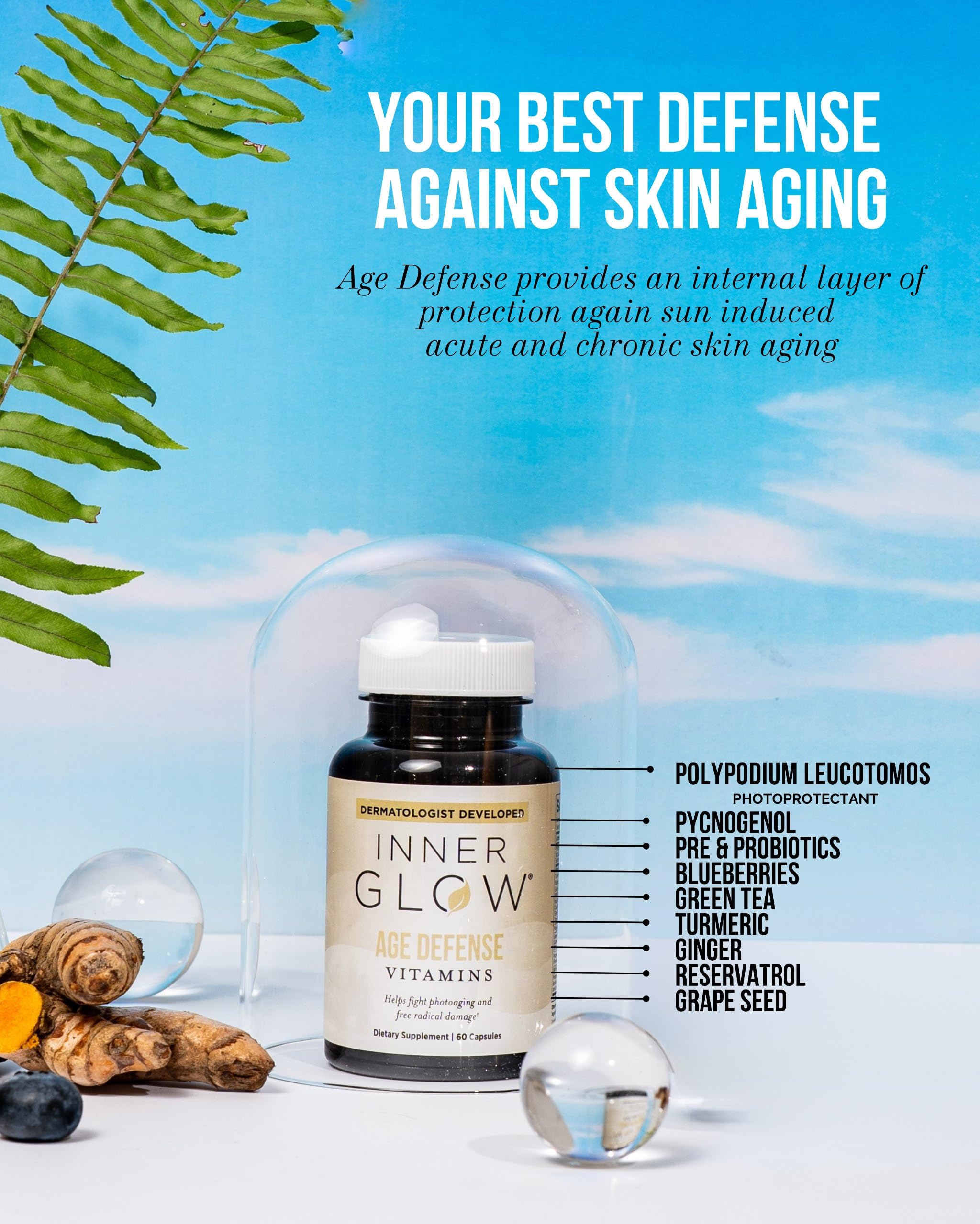 Inner Glow Vitamin C close-up emphasizing essential antioxidant protection.