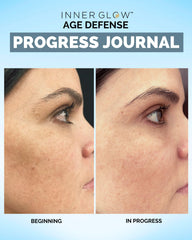 Inner Glow Zinc symbol highlights barrier support for healthy-looking skin.