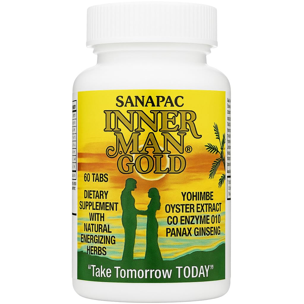 Inner Man Gold Sanapac 60 tabs bottle front supports daily energy.
