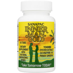 Inner Man Gold Sanapac 60 tabs bottle front supports daily energy.