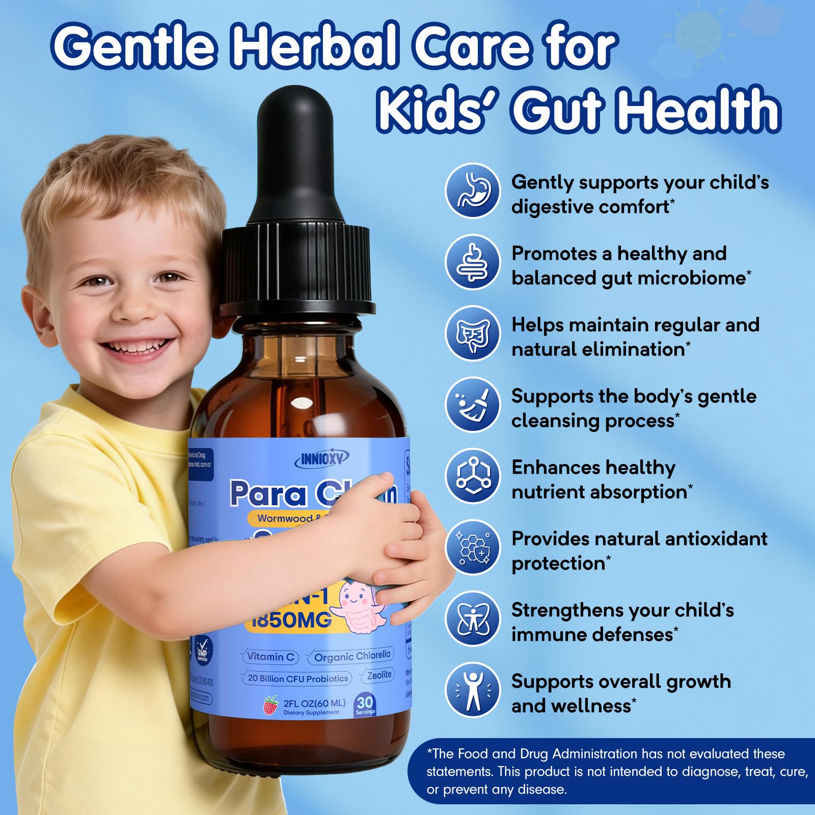 INNIOXV Parasite Cleanse probiotics inside support gut balance.
