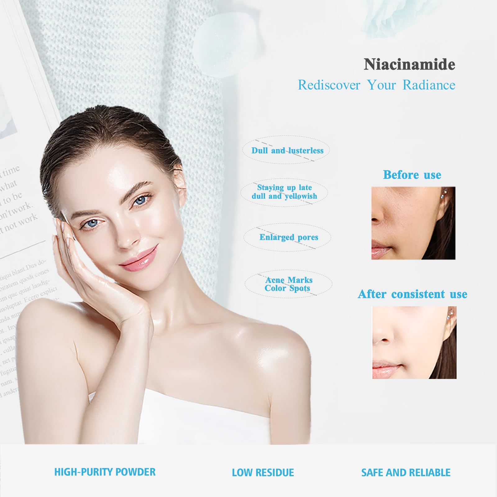 INNOCOSVATE niacinamide applied to sensitive skin for gentle routine.