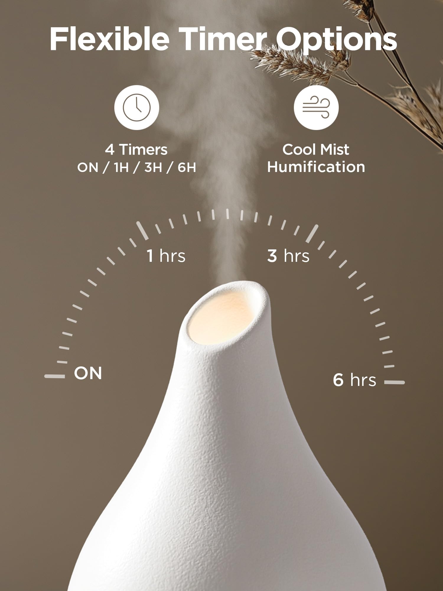 InnoGear 300ml tank diffuser runs longer between refills for continuous aromatherapy.