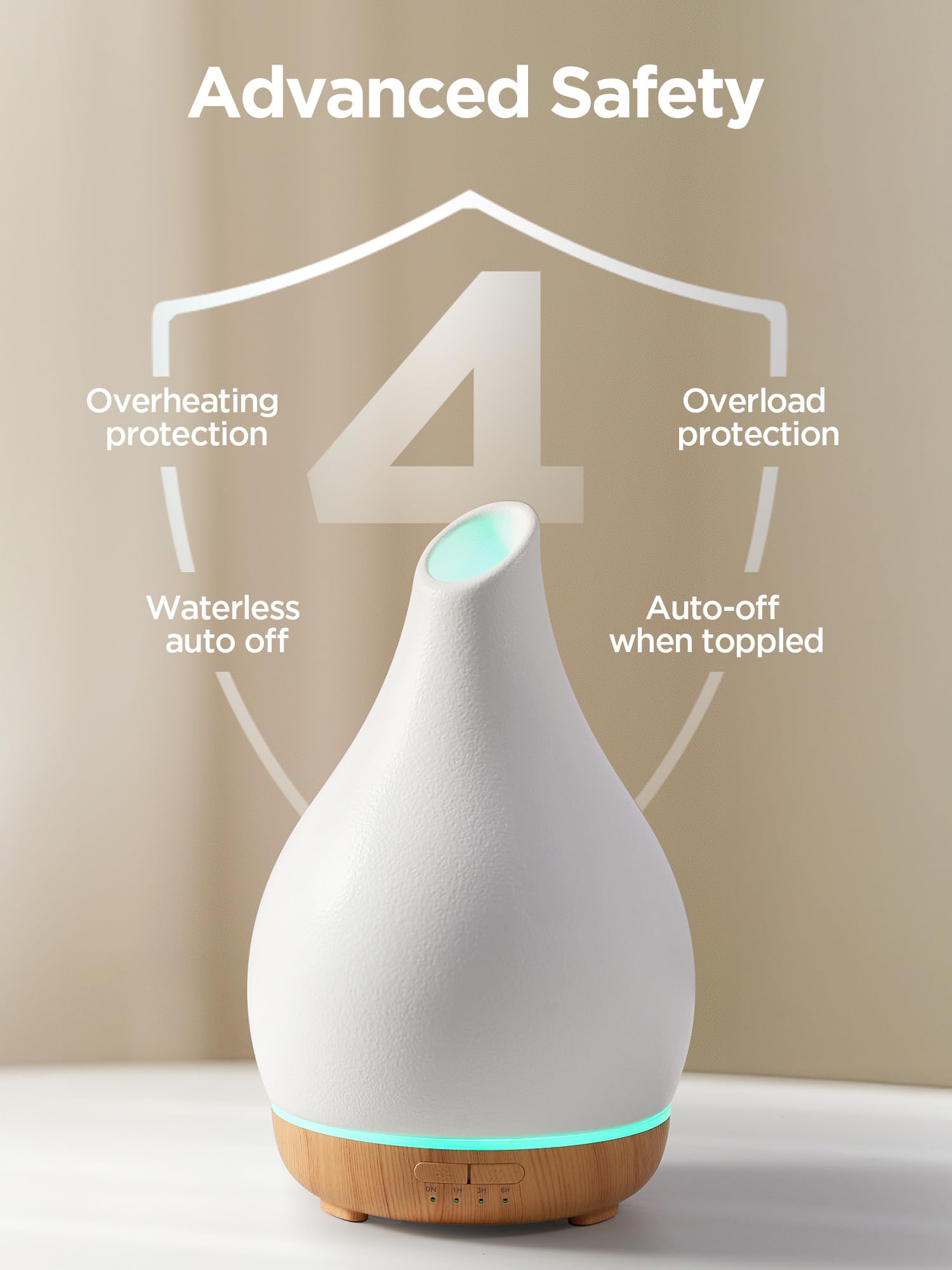 InnoGear diffuser mist control lets you tailor sessions to your space.