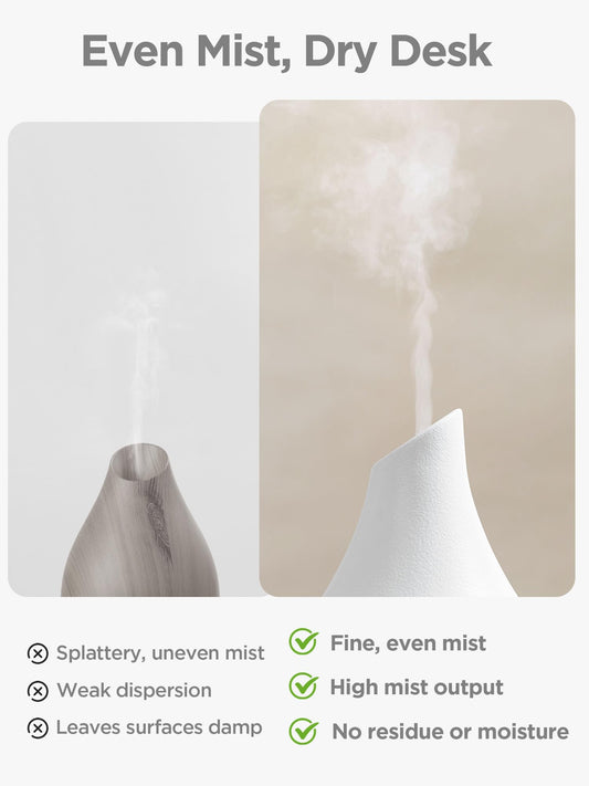 InnoGear vase-shaped diffuser glows softly to set mood in any room.
