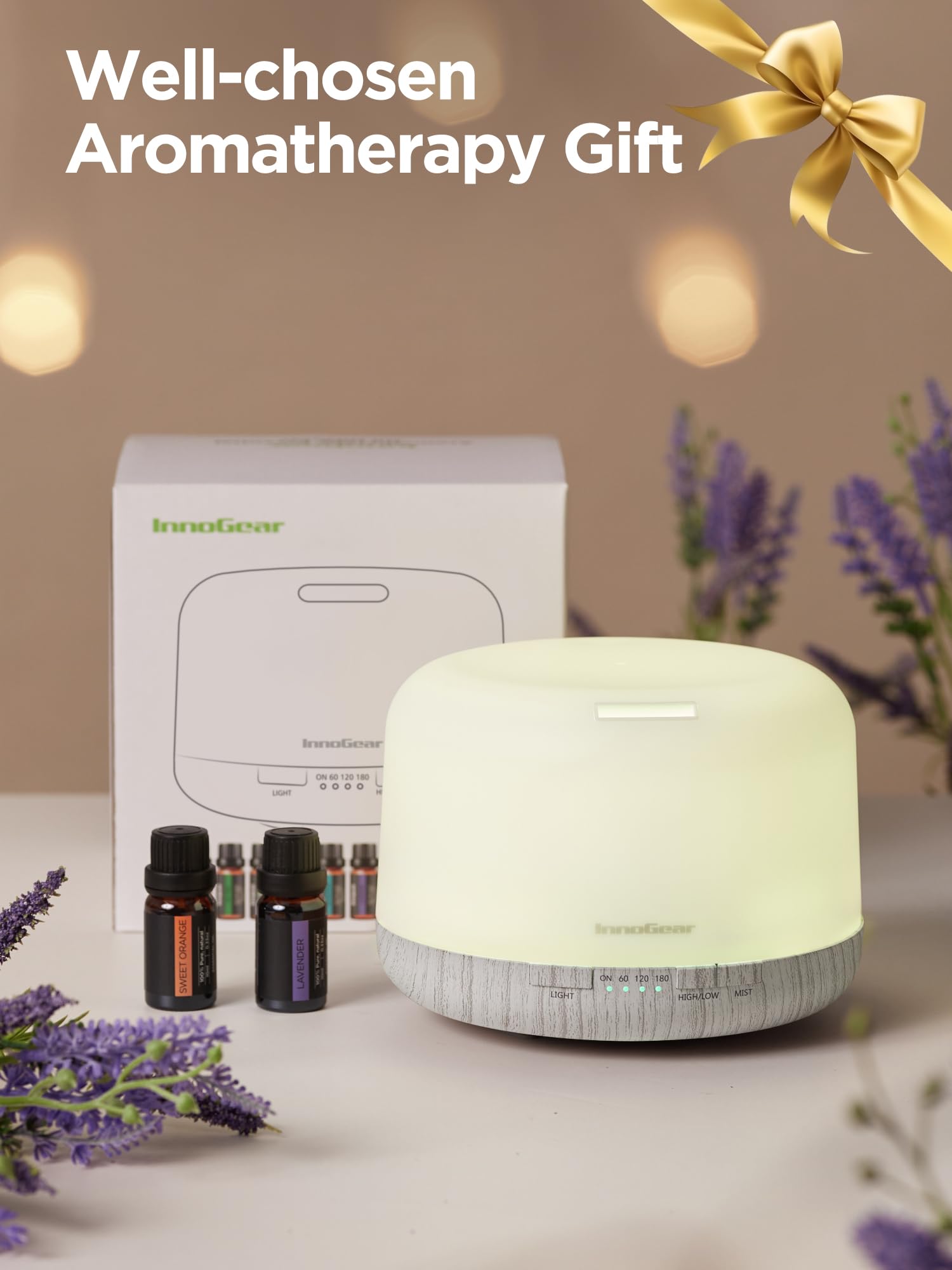 InnoGear 10-piece essential oil set offers versatile scent profiles.