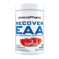 InnovaPharm Recover EAA Powder Watermelon Gummy for post-workout recovery and hydration.
