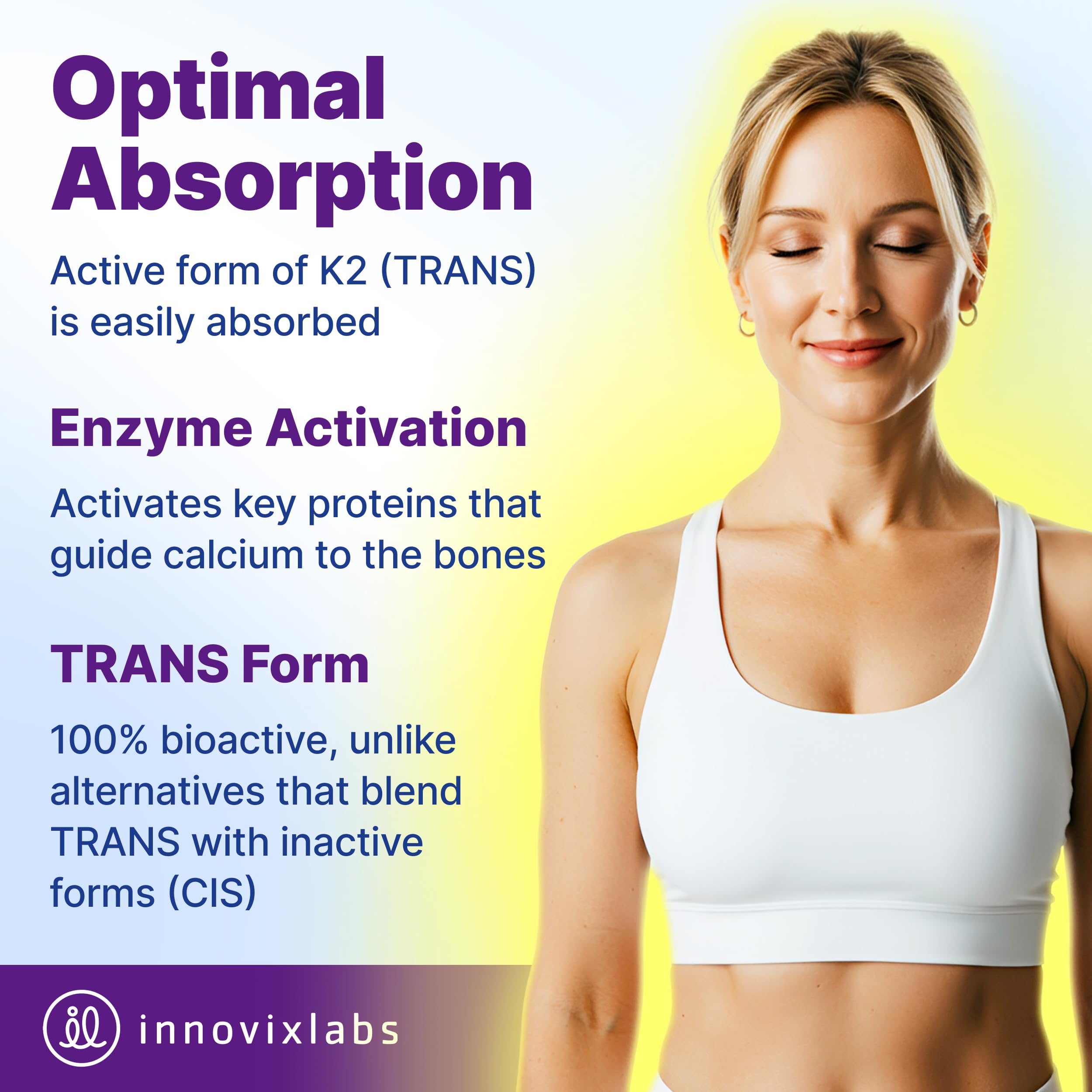 InnovixLabs plant-based formula icon indicating allergen-friendly supplement