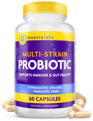 InnovixLabs bottle promotes gut balance for daily wellness.