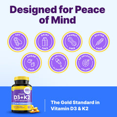 Product benefits graphic highlights immune support and bone health concepts