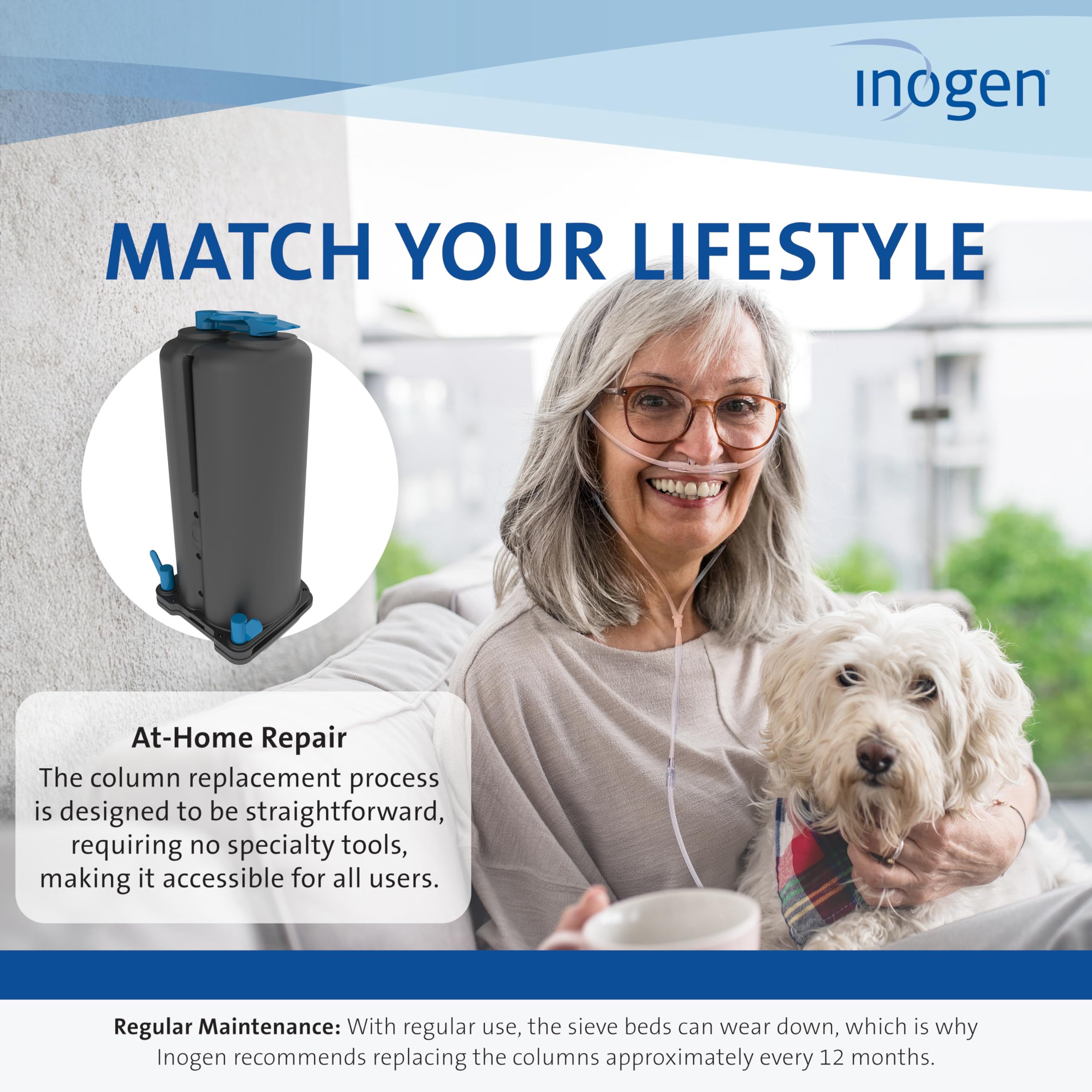 Inogen replacement cycle supports regular upkeep and reliability