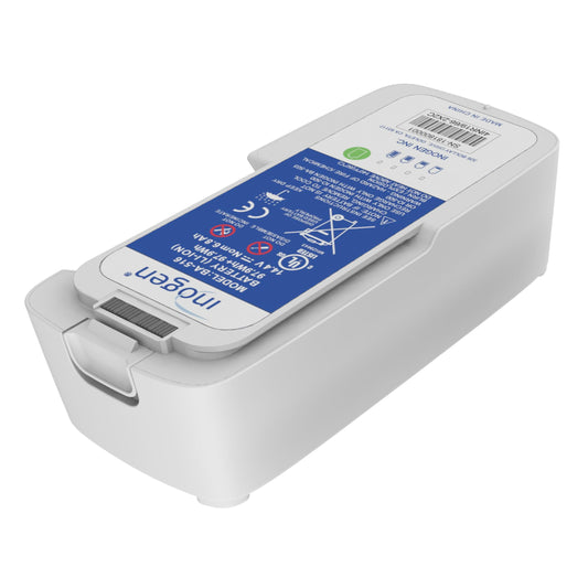 Inogen Extended 16-cell battery powering the Inogen One G5 for on-the-go use