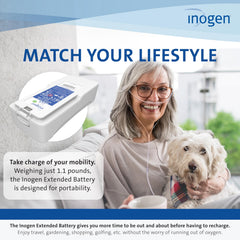 Inogen Extended battery—swapping made simple for uninterrupted routine.