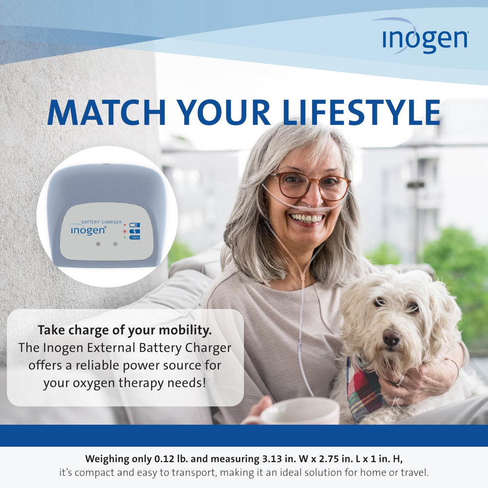 Inogen One G3 dual battery recharge capability for preparedness.