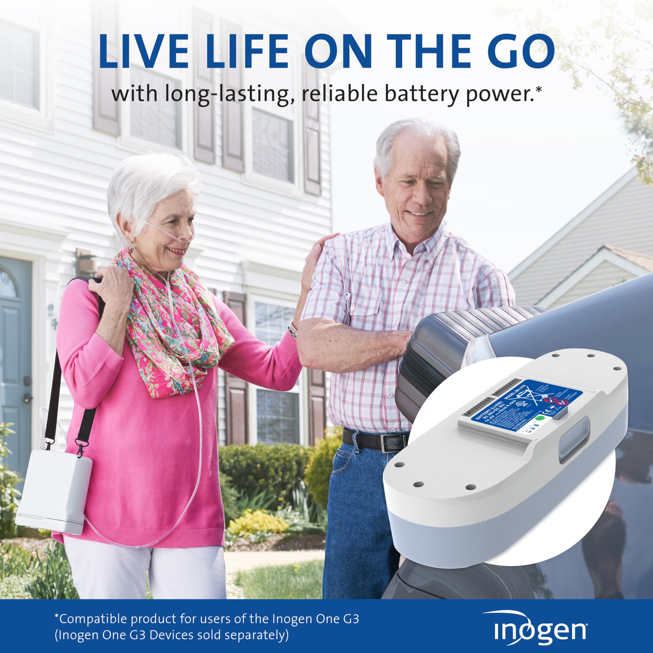 Inogen One G3 Extended Battery portable use for everyday activities.