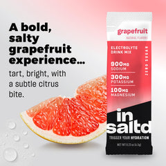 INSALTD citrus flavor with salt balance and fast dissolve