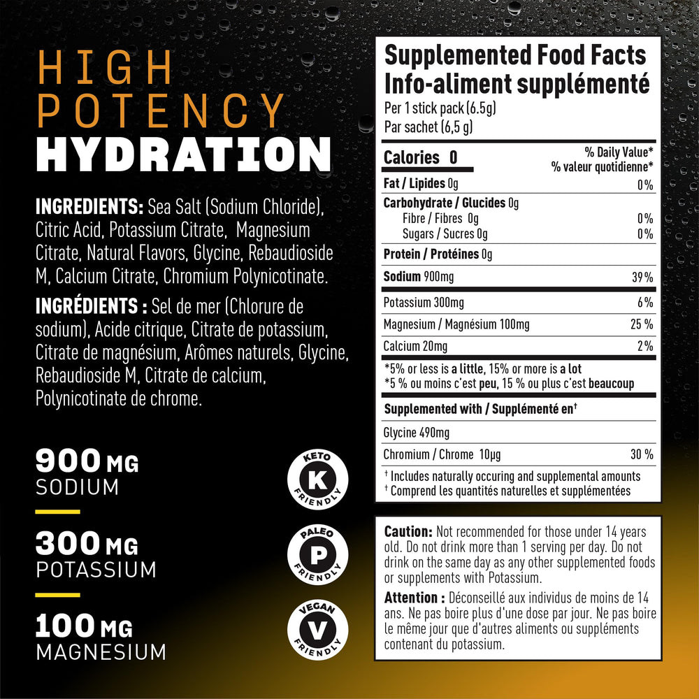 INSALTD Citrus flavor electrolyte sticks for balanced hydration and taste
