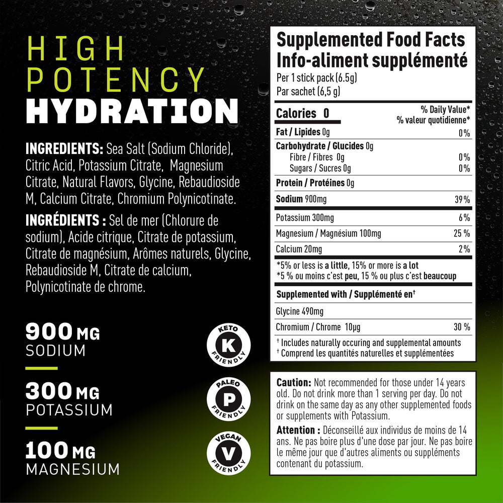 INSALTD lemon ginger flavor packets mixing into a glass for zero calorie hydration