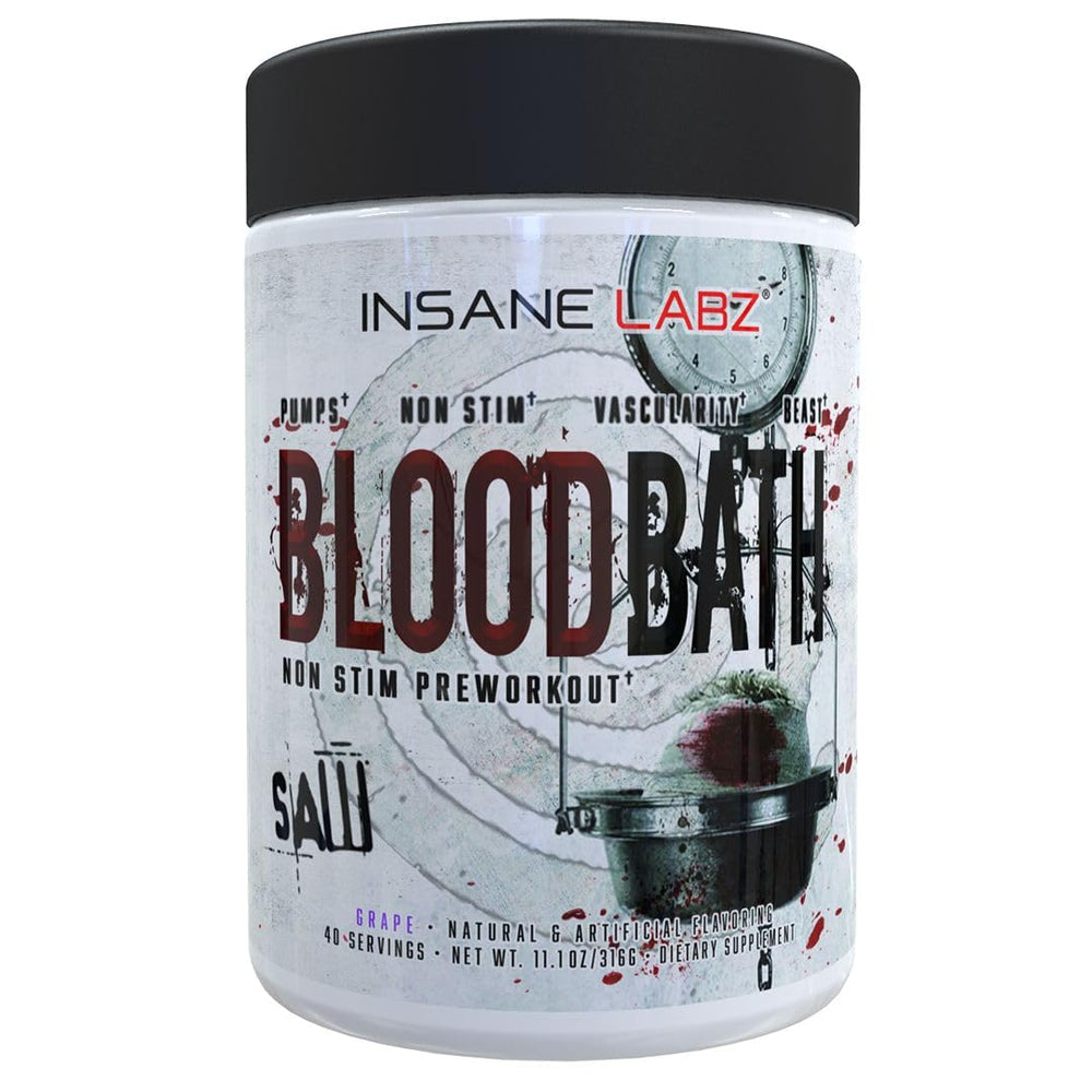 Insane Labz Bloodbath bottle pour illustrating quick mix before training