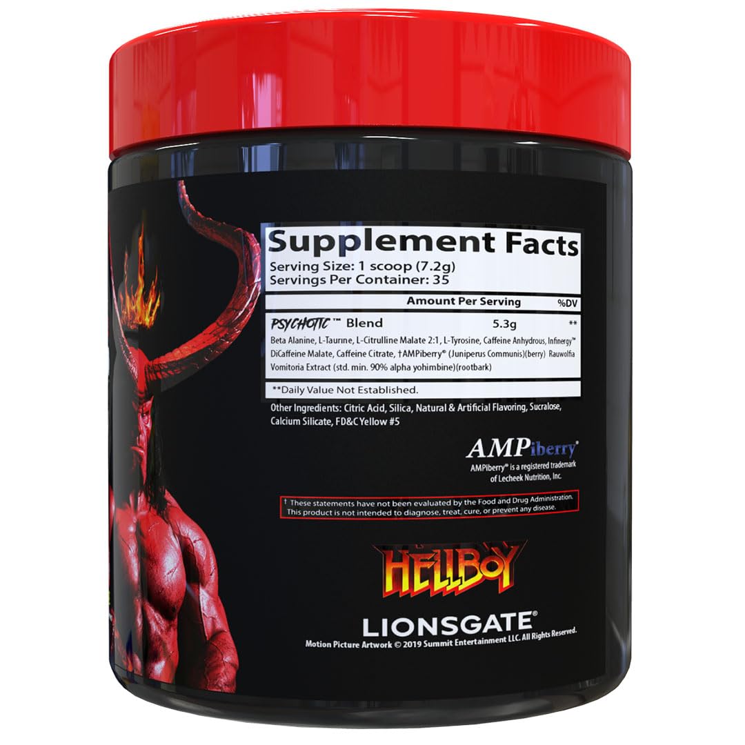 Insane Labz Hellboy Edition blue raspberry can boosts focus and performance