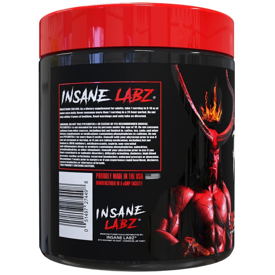 Insane Labz Hellboy Edition bottle pour captures quick-mix action for pre-workout
