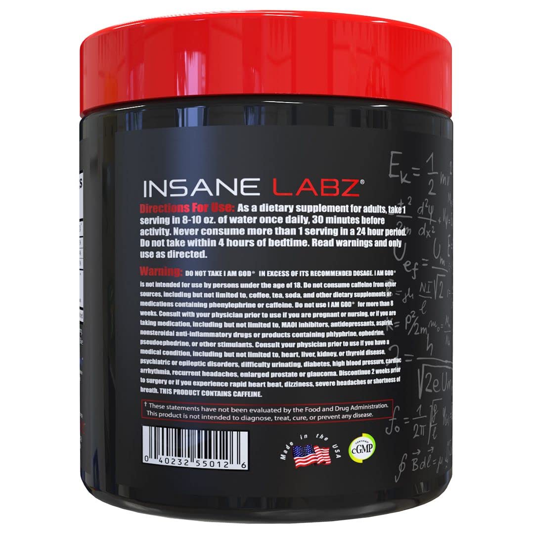 I Am God scoop image illustrating precise dosing for workouts.