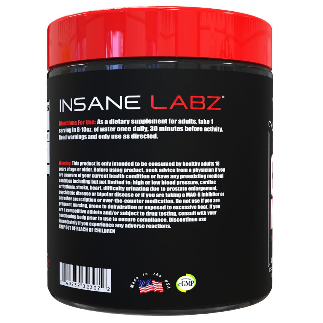 Insane Labz Creatine Monohydrate unflavored powder being stirred into water after workout.