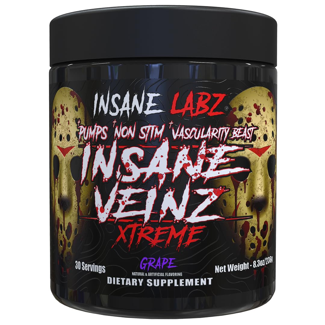 Insane Labz Insane Veinz Xtreme bottle for intense workouts and vascular pumps