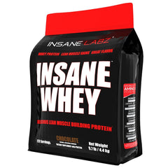 Insane Labz Insane Whey bottle shows premium packaging for post-workout fueling.