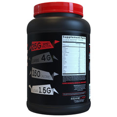 Insane Labz Insane Whey scoop beside glass for post-workout protein shake