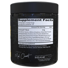 Psychopath powder scoop displaying precise serving for quick preworkout boosts.