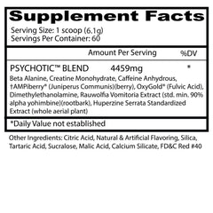 Mixed Psychotic drink in a glass ready for training with focus.