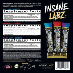 Insane Labz Psychotic Gold branding-shot captures bold styling and energy vibe.