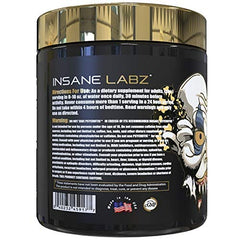 Close-up of Psychotic Gold label highlighting key ingredients