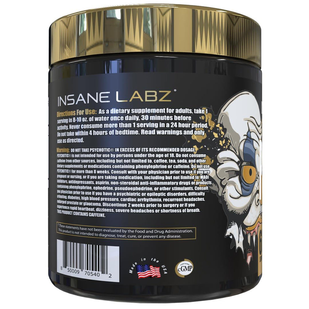 Athlete using Psychotic Gold pre-workout for focus and endurance during training.