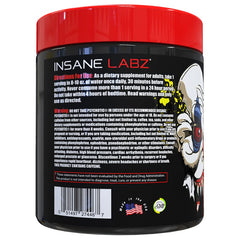 Pouring Psychotic powder into a glass shows quick mix and energizing formula.