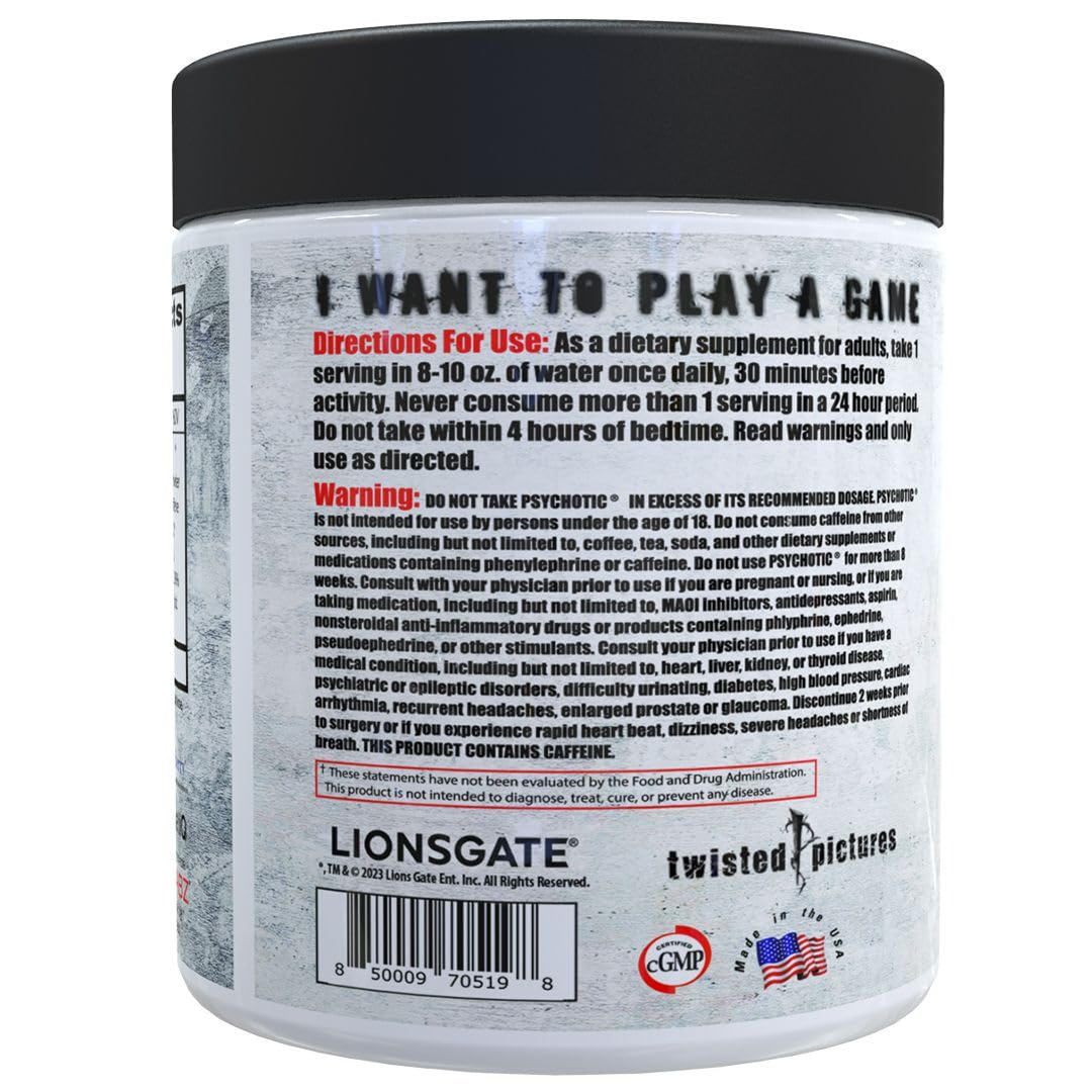 Psychotic SAW dissolves in water for a smooth, focused workout.