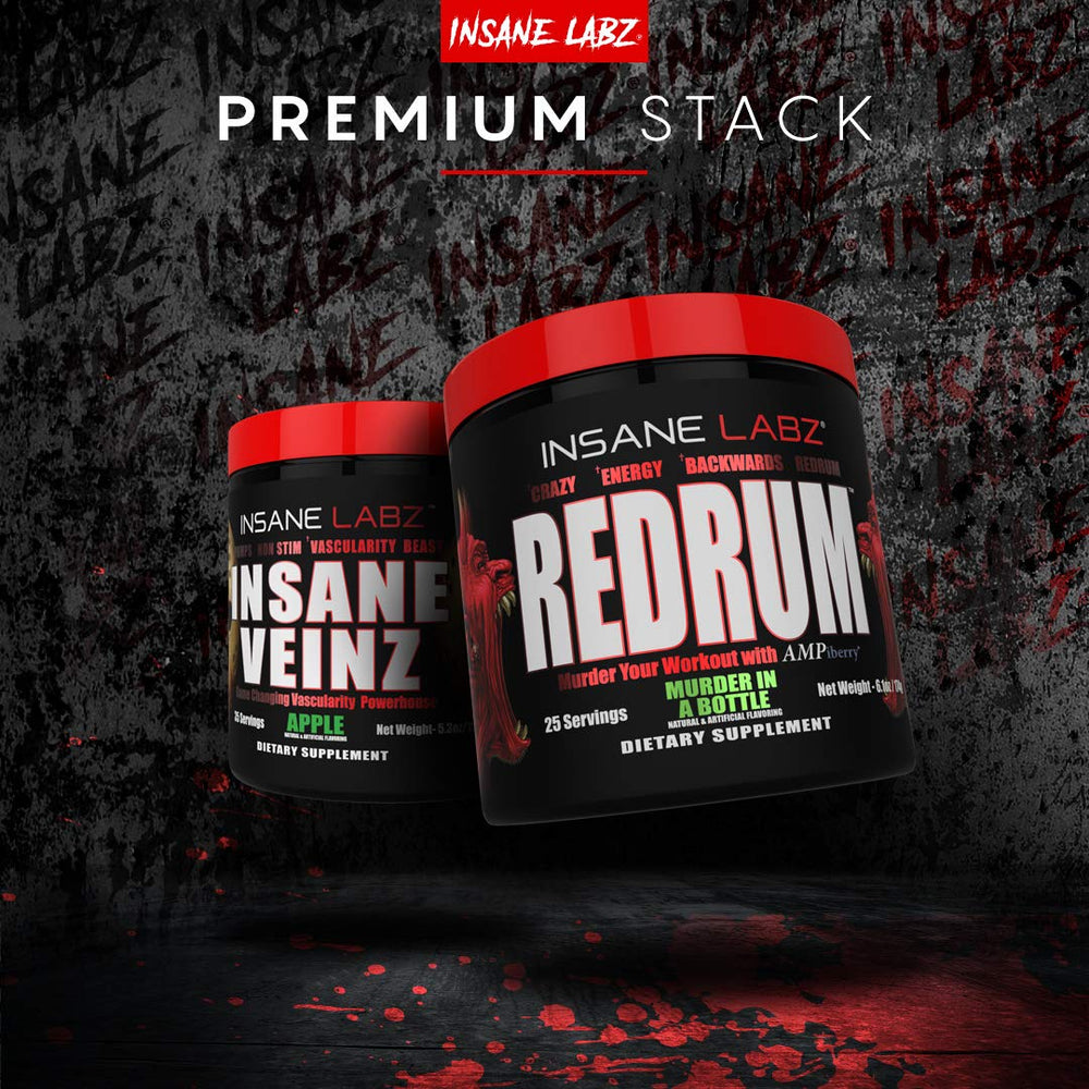 Insane Labz Redrum pre-workout setup ready for high-energy training