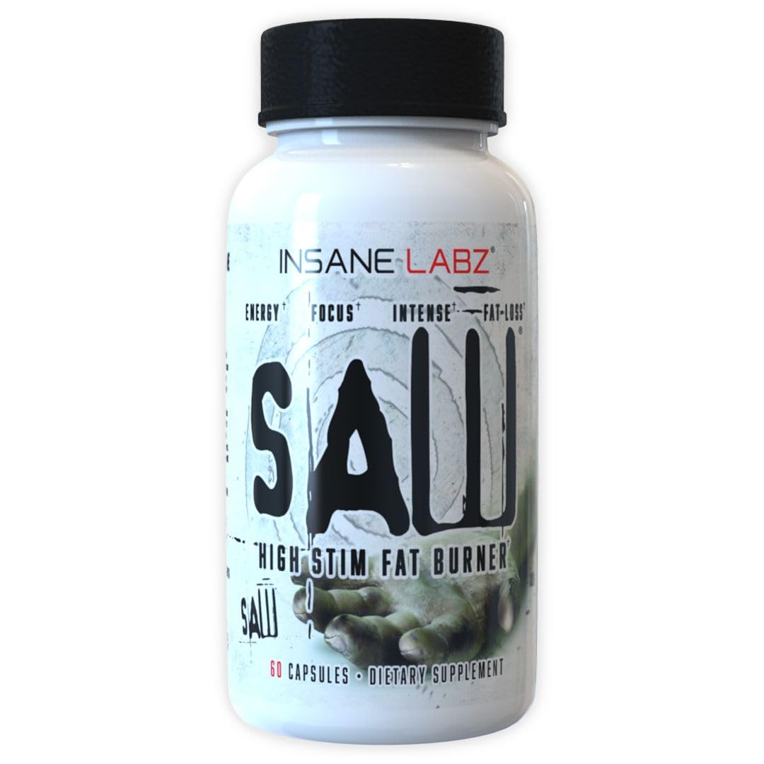 Insane Labz Saw fat burner bottle front view for on-the-go energy