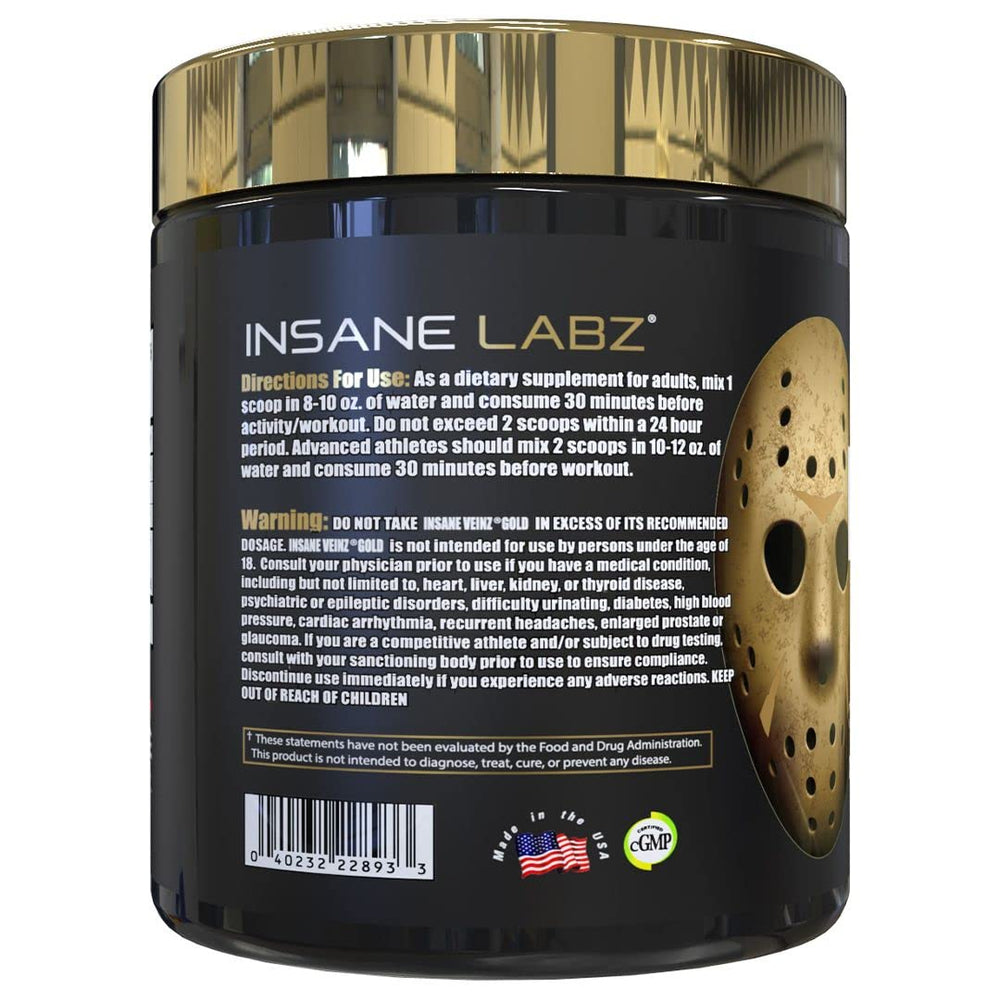Veinz Gold serving scoop ready for a non-stimulant pre-workout session.