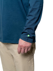 Insect Shield fabric close-up showing 70/30 blend for comfort and quick-dry.