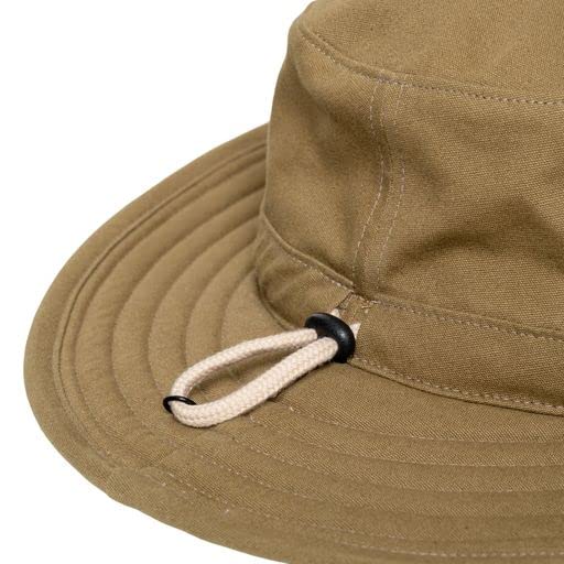 Insect Shield men's standard brim hat bark side view with adjustable strap