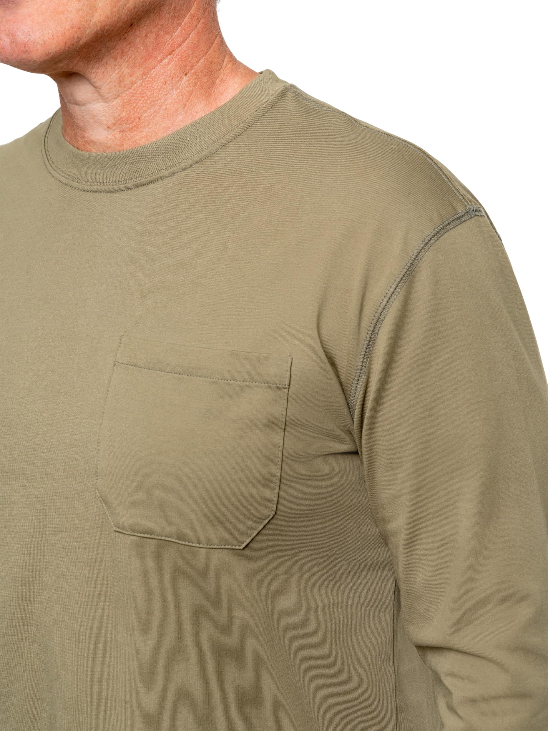 Front pocket detail of Insect Shield shirt, combining practicality with casual style