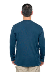 Insect Shield men's UPF wicking long sleeve back view showing breathable fabric.