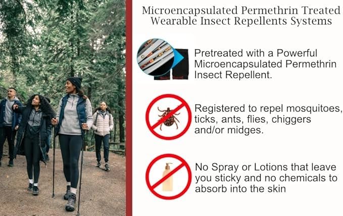 InsectGuard gaiters outdoors repel mosquitoes and flies scene.
